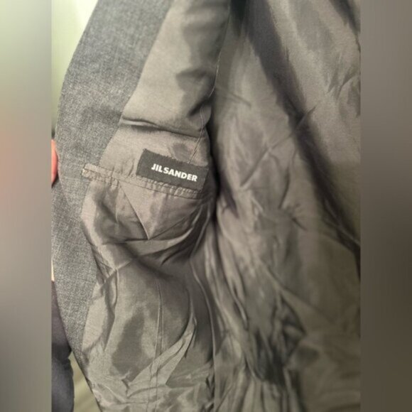 Jil Sander Gray Wool Men’s Tailored Blazer Jacket - Picture 4 of 8